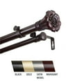 thumbnail image 1 of Central Design 100-02-286-D Flora 1 in. Double Curtain Rod, 28-48 in. - Mahogany, 1 of 1