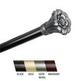 thumbnail image 1 of Central Design 100-02-662 Flora 1 in. Curtain Rod, 66-120 in. - Black, 1 of 1