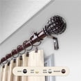 thumbnail image 1 of Central Design 100-05-666 1 in. Velia Curtain Rod with 66 to 120 in. Extension, Mahogany, 1 of 1