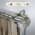 thumbnail image 1 of Central Design 100-27-485-D 1 in. Studded Double Curtain Rod with 48 to 84 in. Extension, Satin Nickel, 1 of 2