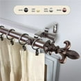 thumbnail image 1 of Central Design 100-45-1609-D 1 in. Silas Double Curtain Rod with 160 to 240 in. Extension, Bronze, 1 of 1