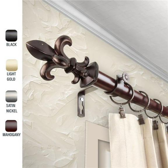 Central Design 100-45-289 1 in. Silas Curtain Rod with 28 to 48 in. Extension, Bronze