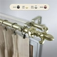 thumbnail image 1 of Central Design 100-45-663-D 1 in. Silas Double Curtain Rod with 66 to 120 in. Extension, Gold, 1 of 1