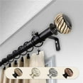 thumbnail image 1 of Central Design 100-46-1602 1 in. Dia. Swivel Curtain Rod, Black - 160-240 in., 1 of 2