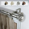 thumbnail image 1 of Central Design 100-46-665-D 1 in. Dia. Swivel Curtain Rod, Satin Nickel - 66-120 in., 1 of 2