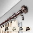 thumbnail image 1 of Central Design 100-49-999 1 in. Dia. Amber Curtain Rod, Bronze - 120-170 in., 1 of 3