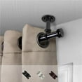thumbnail image 1 of Central Design 100-50-1602CL 1 in. Dia. Leo Ceiling Curtain Rod, Black - 160-240 in., 1 of 3