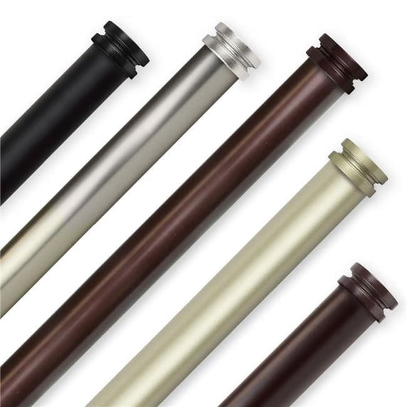 Central Design 100-50-481 1 in. Cap Curtain Rod, White - 48-84 in.