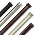 thumbnail image 1 of Central Design 100-50-661 1 in. Cap Curtain Rod, White - 66-120 in., 1 of 1