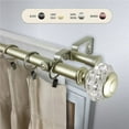 thumbnail image 1 of Central Design 100-59-483-D 1 in. Lyla Double Curtain Rod with 48 to 84 in. Extension, Gold, 1 of 1