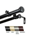 thumbnail image 1 of Central Design 100-68-992-D Cillo 1 in. Double Curtain Rod, 120-170 in. - Black, 1 of 1