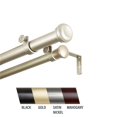 thumbnail image 1 of Central Design 100-68-993-D Cillo 1 in. Double Curtain Rod, 120-170 in. - Light Gold, 1 of 1