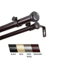 thumbnail image 1 of Central Design 100-68-996-D Cillo 1 in. Double Curtain Rod, 120-170 in. - Mahogany, 1 of 1