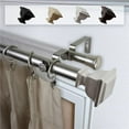 thumbnail image 1 of Central Design 100-71-1605-D 1 in. Dia. Isha Curtain Rod, Satin Nickel - 160-240 in., 1 of 1