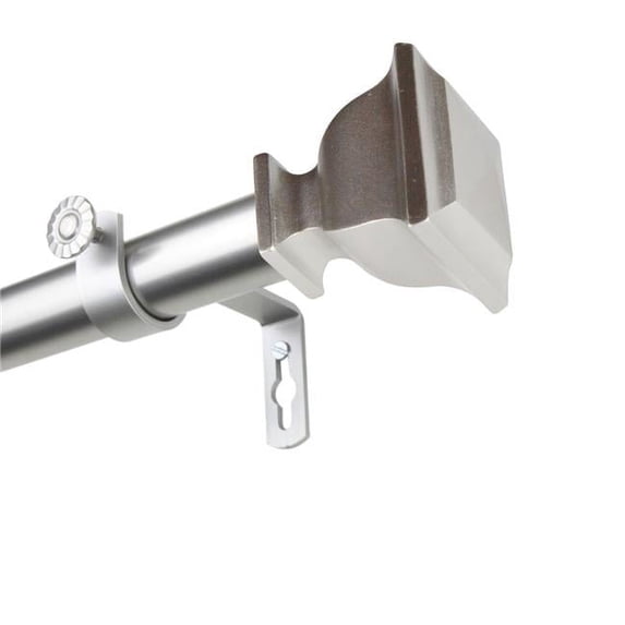 Central Design 100-71-661 1 in. Isha Curtain Rod, White - 66-120 in.
