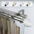 thumbnail image 1 of Central Design 100-73-485-D 1 in. Dia. Afra Curtain Rod, Satin Nickel - 48-84 in., 1 of 1