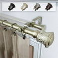 thumbnail image 1 of Central Design 100-75-663-D 1 in. Dia. Alina Curtain Rod, Light Gold - 66-120 in., 1 of 1