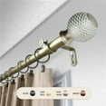 thumbnail image 1 of Central Design 100-76-663 1 in. Wicker Curtain Rod with 66 to 120 in. Extension, Gold, 1 of 1