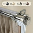 thumbnail image 1 of Central Design 100-79-285-D 1 in. Lucinda Double Curtain Rod, Satin Nickel - 28-48 in., 1 of 1