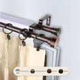 thumbnail image 1 of Central Design 4737-667 0.8125 in. Cappa Double Curtain Rod with 66 to 120 in. Extension, Cocoa, 1 of 1