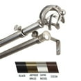 thumbnail image 1 of Central Design 4742-285 Giro 0.81 in. Double Curtain Rod, 28-48 in. - Satin Nickel, 1 of 1