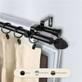 thumbnail image 1 of Central Design 4767-282 0.8125 in. Opal Double Curtain Rod with 28 to 48 in. Extension, Black, 1 of 1