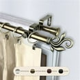 thumbnail image 1 of Central Design 4774-484 0.8125 in. Giles Double Curtain Rod with 48 to 84 in. Extension, Antique Brass, 1 of 2