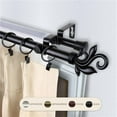 thumbnail image 1 of Central Design 4774-992 0.8125 in. Giles Double Curtain Rod with 120 to 170 in. Extension, Black, 1 of 2