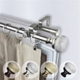 thumbnail image 1 of Central Design 4776-485 0.812 in. Dia. Creola Double Curtain Rod, Satin Nickel - 48-84 in., 1 of 1