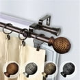thumbnail image 1 of Central Design 4779-487 0.812 in. Dia. Vanna Double Curtain Rod, Cocoa - 48-84 in., 1 of 1