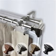 thumbnail image 1 of Central Design 4781-995 0.812 in. Dia. Kira Double Curtain Rod, Satin Nickel - 120-170 in., 1 of 1