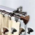 thumbnail image 1 of Central Design 4781-997 0.812 in. Dia. Kira Double Curtain Rod, Cocoa - 120-170 in., 1 of 1