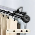 thumbnail image 1 of Central Design 4785-992 0.8125 in. Nicholson Double Curtain Rod with 120 to 170 in. Extension, Black, 1 of 1