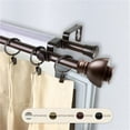 thumbnail image 1 of Central Design 4786-667 0.8125 in. Kingsly Double Curtain Rod with 66 to 120 in. Extension, Cocoa, 1 of 2