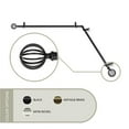 thumbnail image 1 of Central Design 4862-482-CORNER 0.8125 in. Crate Corner Window Curtain Rod with 48 to 84 in. Extension, Black, 1 of 1