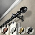 thumbnail image 1 of Central Design 4875-662 0.812 in. Dia. Faye Curtain Rod, Black - 66-120 in., 1 of 1