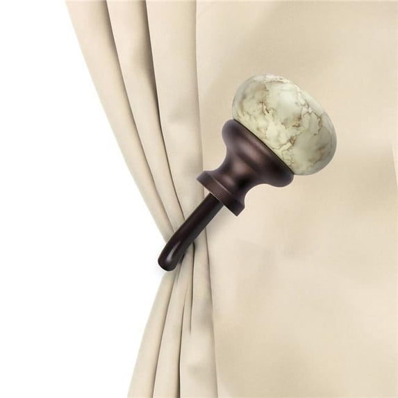 Central Design 4876-037 Creola Curtain Holdback & Tiebacks, Cocoa - Set of 2