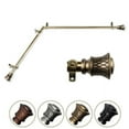 thumbnail image 1 of Central Design 4877-484-CORNER 0.812 in. Dia. Verena Corner Curtain Rod, Antique Brass - 48-84 in., 1 of 1