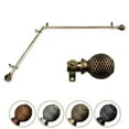 thumbnail image 1 of Central Design 4879-484-CORNER 0.812 in. Dia. Vanna Corner Curtain Rod, Antique Brass - 48-84 in., 1 of 1