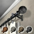 thumbnail image 1 of Central Design 4879-662 0.812 in. Dia. Vanna Curtain Rod, Black - 66-120 in., 1 of 1