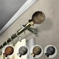 thumbnail image 1 of Central Design 4879-994 0.812 in. Dia. Vanna Curtain Rod, Antique Brass - 120-170 in., 1 of 1