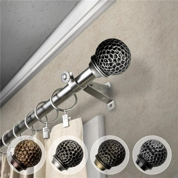 Central Design 4885-185 0.812 in. Dia. Nicholson Curtain Rod, Satin Nickel - 18-28 in.