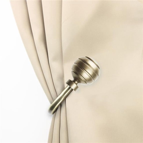 Central Design 4891-034 Louise Curtain Holdback Set, Antique Brass - Set of 2