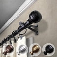 thumbnail image 1 of Central Design 4891-182 0.812 in. Dia. Poise Curtain Rod, Black - 18-28 in., 1 of 1