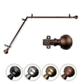 thumbnail image 1 of Central Design 4898-997-CORNER 0.812 in. Dia. Hal Corner Curtain Rod, Cocoa - 120-170 in., 1 of 1