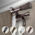 thumbnail image 1 of Central Design 5711-287D 0.625 in. Dia. Colton Double Curtain Rod, Cocoa - 28-48 in., 1 of 3