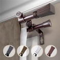 thumbnail image 1 of Central Design 5711-847D 0.625 in. Dia. Colton Double Curtain Rod, Cocoa - 84-120 in., 1 of 3