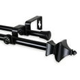 thumbnail image 1 of Central Design 5714-842D 0.625 in. Dia. Gavin Double Curtain Rod, Black - 84-120 in., 1 of 4