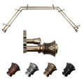 thumbnail image 1 of Central Design ABay-77-4D 0.812 in. Dia. Verena Bay Window Double Curtain Rod, Antique Brass, 1 of 1
