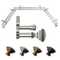 thumbnail image 1 of Central Design ABay-81-5D 0.812 in. Dia. Kira Bay Window Double Curtain Rod, Satin Nickel, 1 of 1